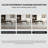 Sintered Stone Solid Wood Ash gray and brown Dining Table-76146415