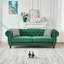 Canapé de 85 pouces en velours Chesterfield