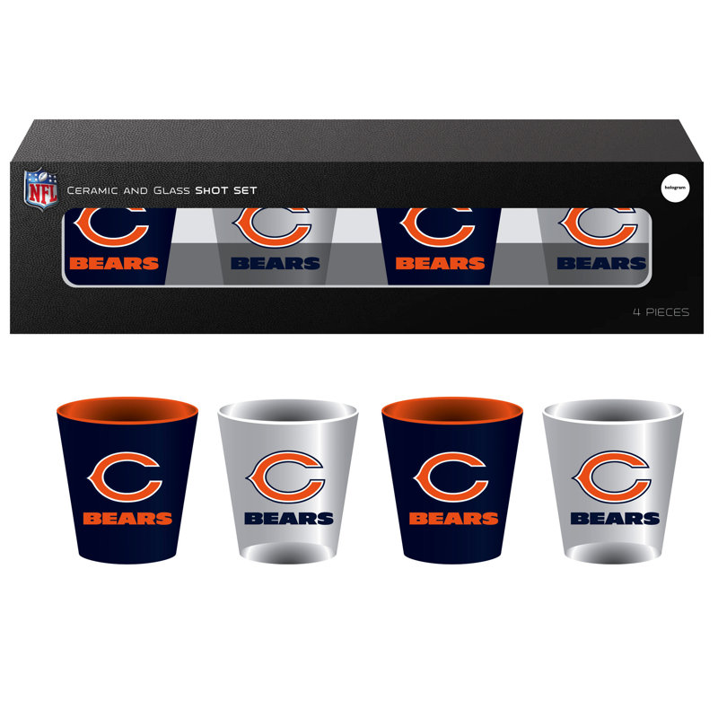 Ensemble de 4 verres en céramique et verre 2 oz. Jeu de tir / tir dans une boîte cadeau