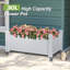 P 17,72 po x l 30,04 po x H 17,56 po, jardinière mobile à arrosage automatique avec roues - Lit de jardin surélevé avec réservoir d'eau intégré