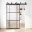 Porte de grange en verre givré BUBASS 72 po x 84 po avec quincaillerie double 6 pi et fermeture en douceur JUBEST