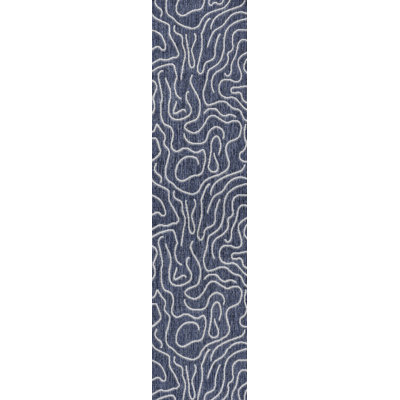 Numra Modern Coastal Organic Shapes Navy/Cream Indoor/Outdoor Rug