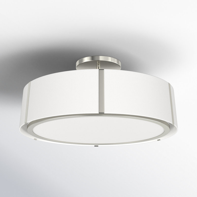 Marietta 24'' Semi Flush Mount, Polished Nickel