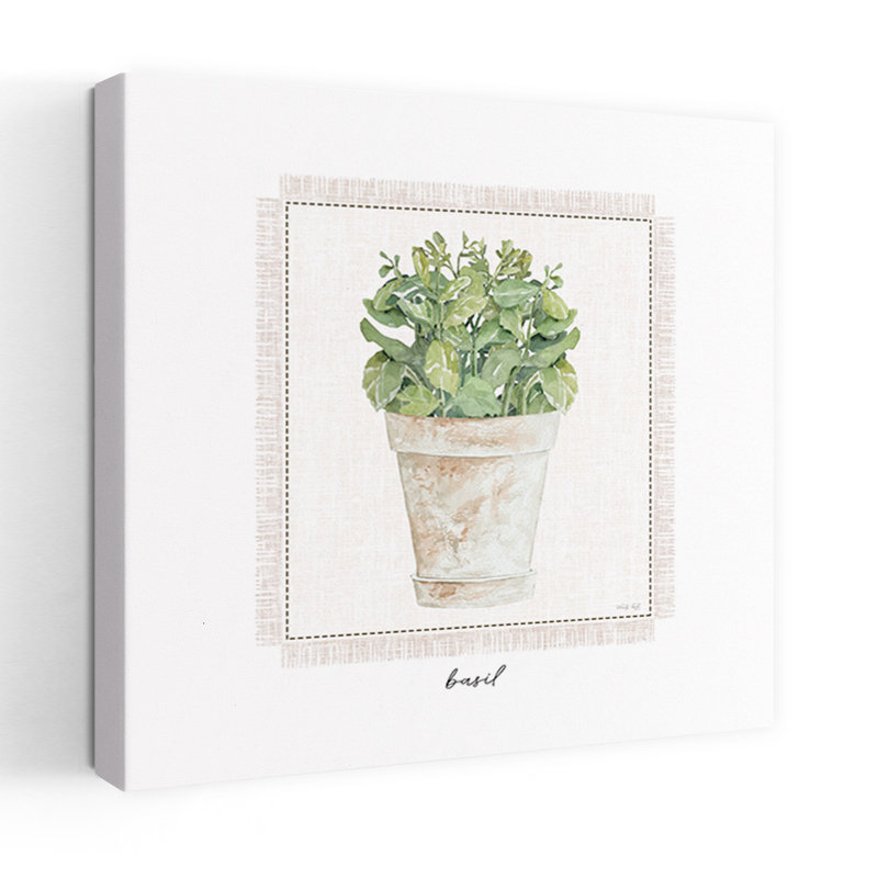 Fresh Basil Contemporary Art, 24" H x 24" W