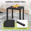 Ensemble de conversation d'extérieur en aluminium 3 pièces avec coussins gris et table d'appoint Mornlift-122879285-122879286