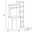 Bureau Aramis, cinq tablettes, deux tablettes supérieures, gris clair