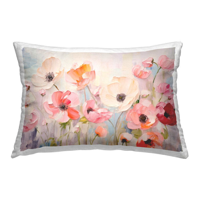 Design de coussin décoratif pastel Ranunculus Blooms par Petals Prints Design