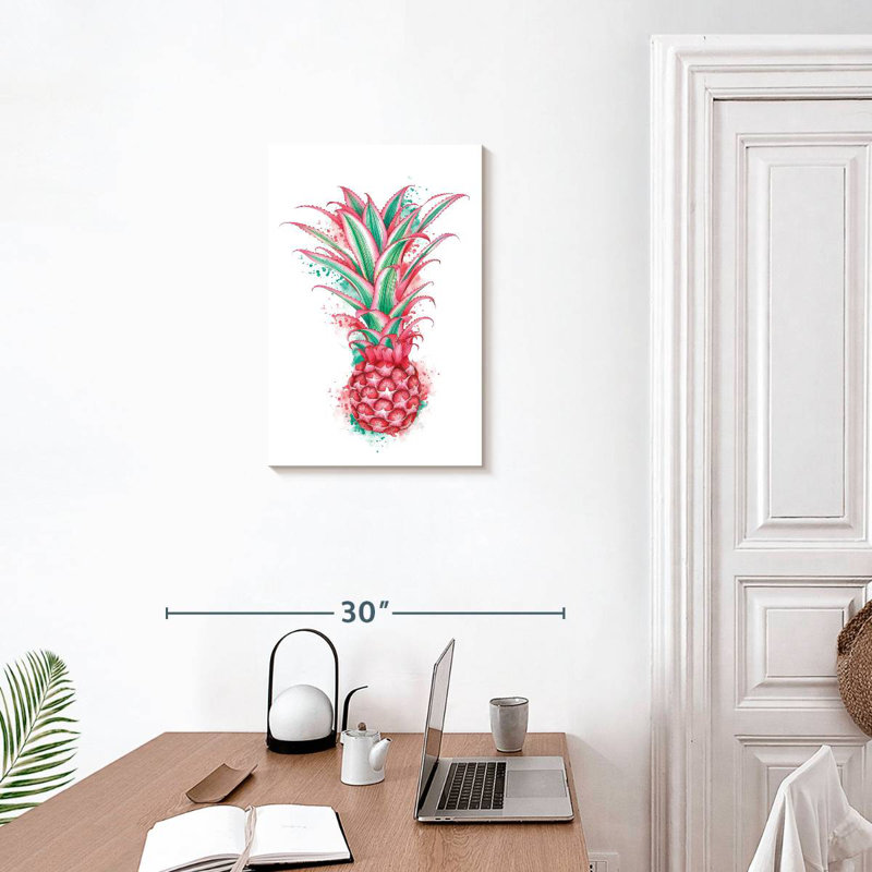 Yarlin Pink Pineapple, 24" H x 16" W