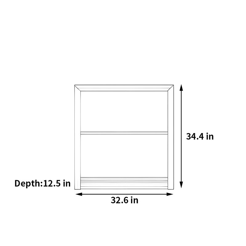 Castiglia, (2 tablettes) H 34,4 po x l 32,6 po x P 12,5 po, Brun