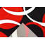 Tapis à motifs abstraits rouge / noir / blanc Mccampbell-702215648