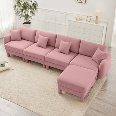 Canapé modulaire convertible en L Boucle
