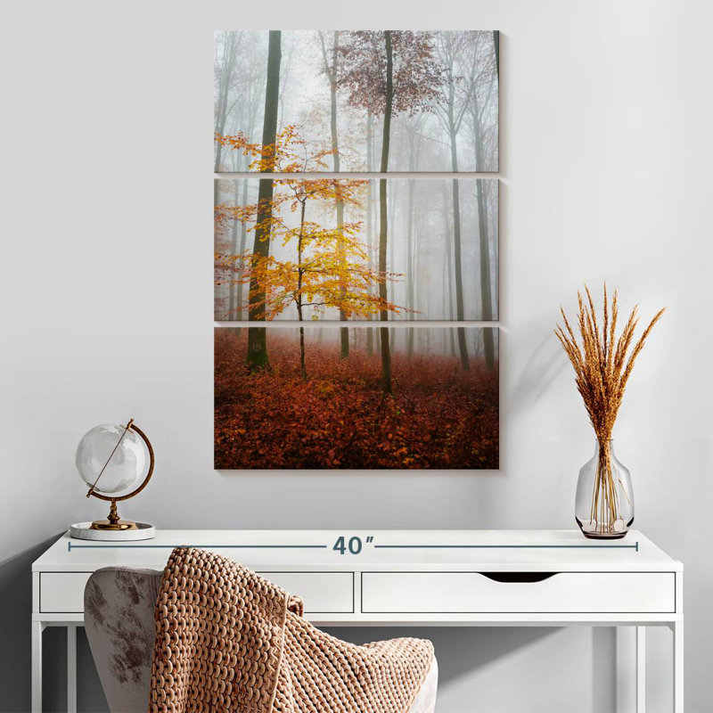 Paysage d'automne brumeux Alvord, H 32 po x l 20 po