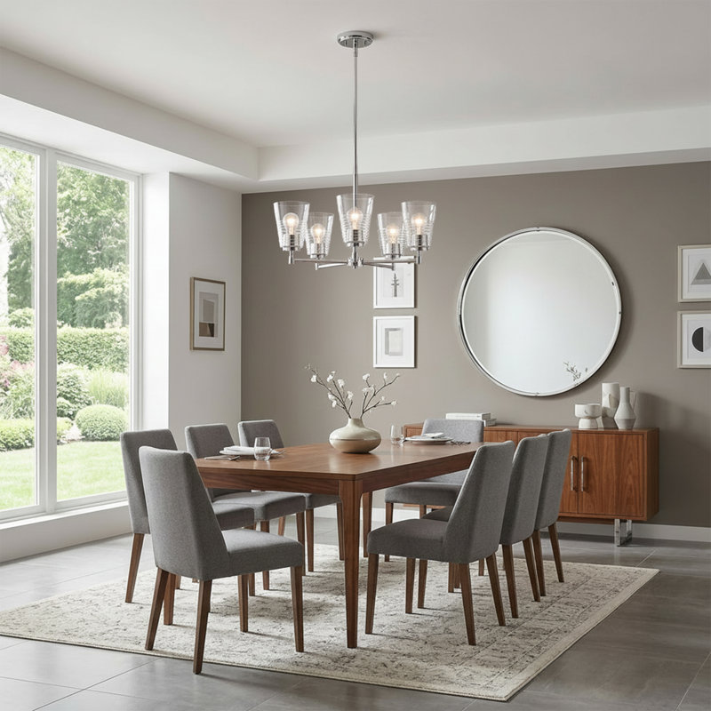Knutson 5 - Light Dimmable Sputnik Cylinder Chandelier