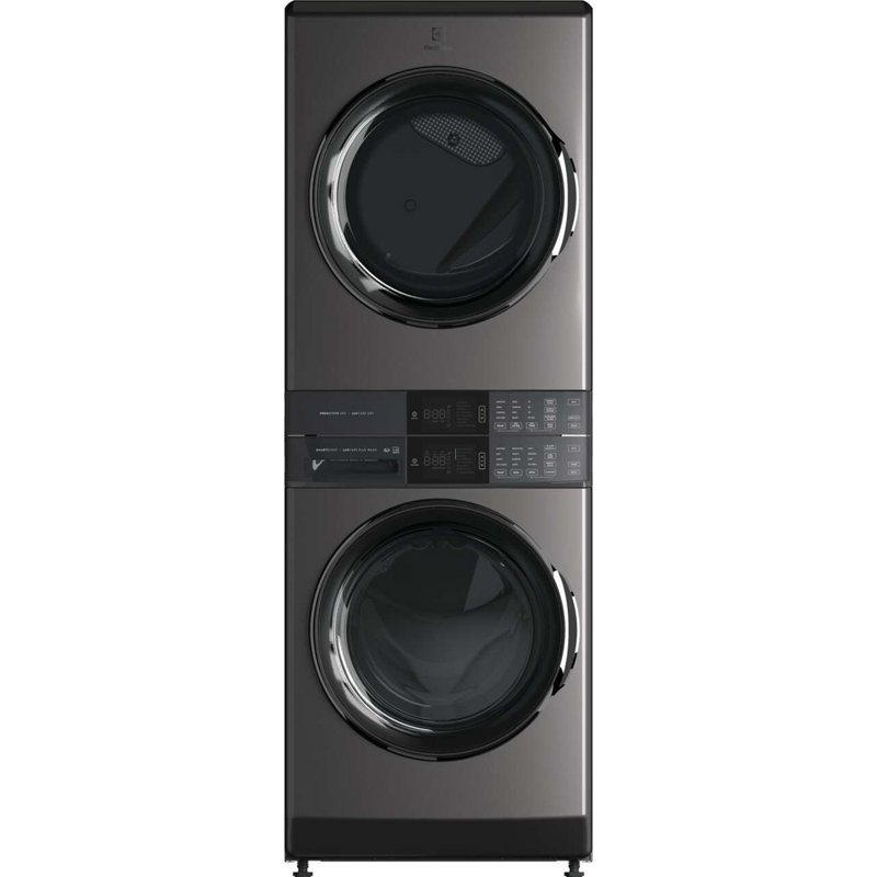 Electrolux Laundry Tower Single Unit Front Load 4.5 Cu. Ft. Washer & 8 Cu. Ft. Electric Dryer, Electric, Black