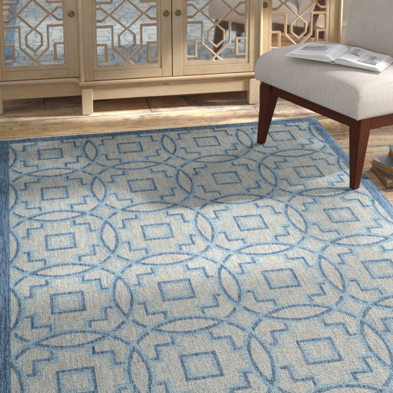 Herefordshire Performance Geometric Indoor/Outdoor Area Rug, Rectangle 9' x 12'