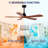 Hot sales Modern Ceiling Fans With Lights and Remote Control, 5 Solide Wood Blades, Reversible DC Motor-1951228193-1951228205-1951228206