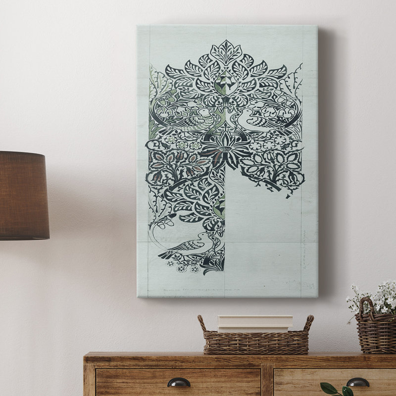 Vintage Abstract Print CXLVI -Custom Wrapped Gallery Cavas, H 18 po x l 12 po