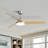 Rita 52'' 3-Blade Nickel Dimmable Indoor Ceiling Fan With Led Light and Remote Control