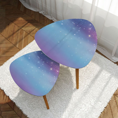 Ensemble de 2 tables basses gigognes Triangle