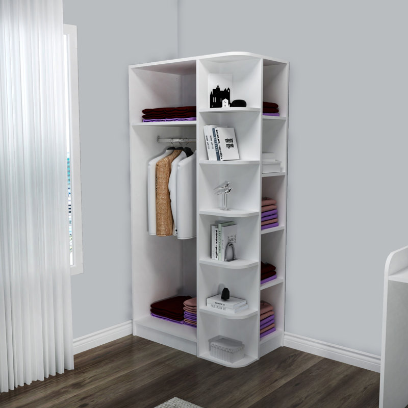 Edinboro 3 Door Manufactured Wood Wardrobe, White