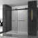 72'' W 76'' H Frameless Rectangle Reversible Shower Stall