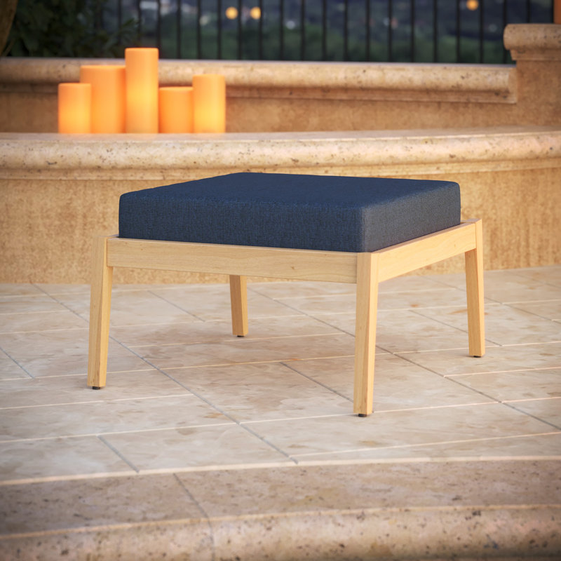 Sunbrella® Outdoor Seat Pad/Ottoman Cushion, Spectrum Indigo Sunbrella®