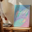 Toile, création d'une œuvre d'art numérique sereine et édifiante avec un doux art mural, palette de couleurs pastel-859289234