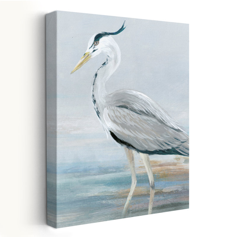 Oiseau et héron, héron côtier II, art, H 24 po x l 16 po