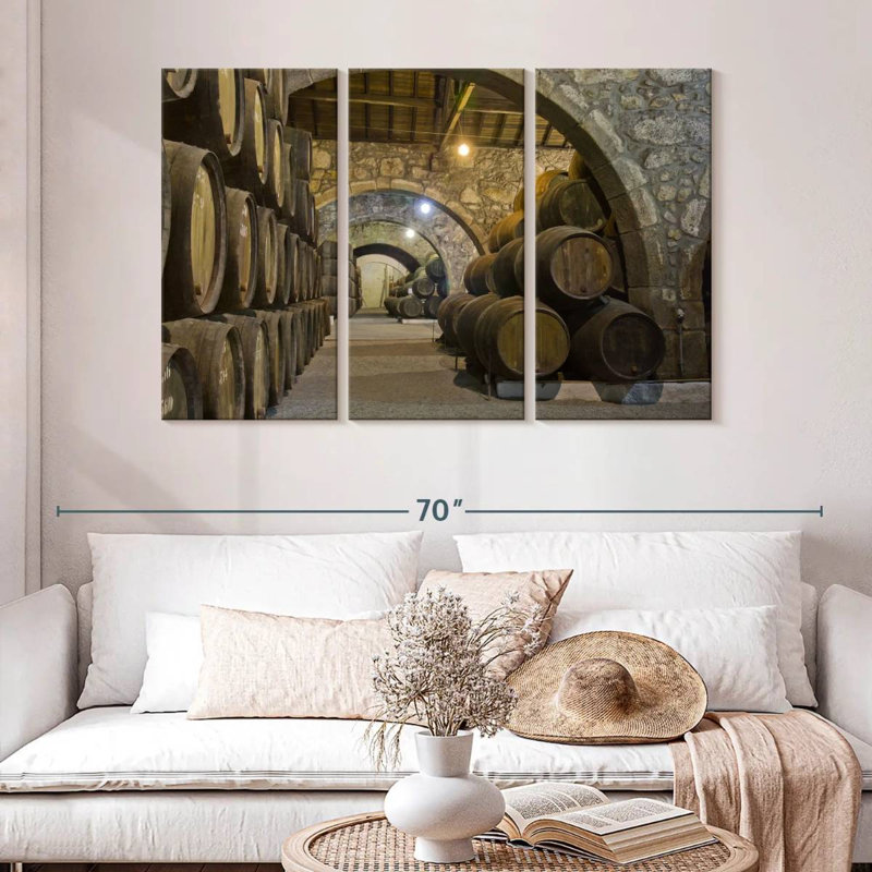 Lilie Cellar Wine Barrels, 32" H x 50" W