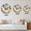 Horloge murale mauve et orange-593314926