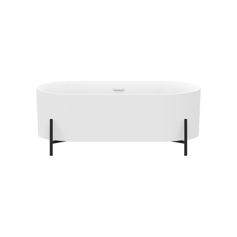 Brisca 66'' x 31.5'' Freestanding Soaking Bathtub, Matte Black