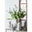 5.3X5.3X10.2" Flower Vase With Floral Pattern