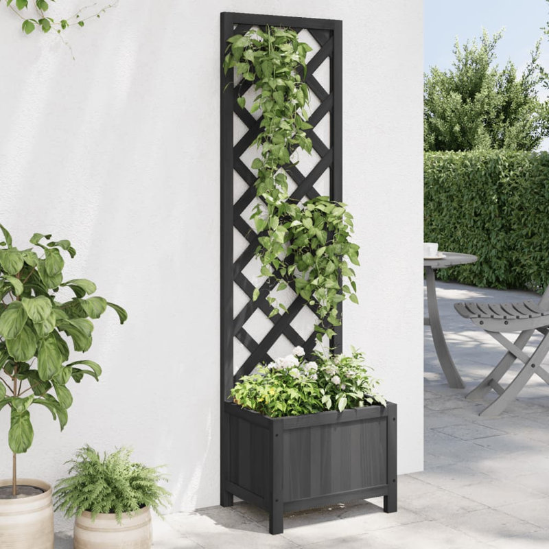 Lonne Planter Box, Black, 135cm H x 40cm W x 30cm D