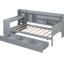 Lit de jour en bois avec 3 tiroirs de rangement et bureau - Bois de pin robuste pour une nuit de détente-45346903-45346902