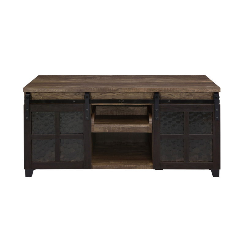 Coffee Table With Sliding Doors