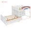 Lit double compact avec armoire de rangement en bois pour la famille