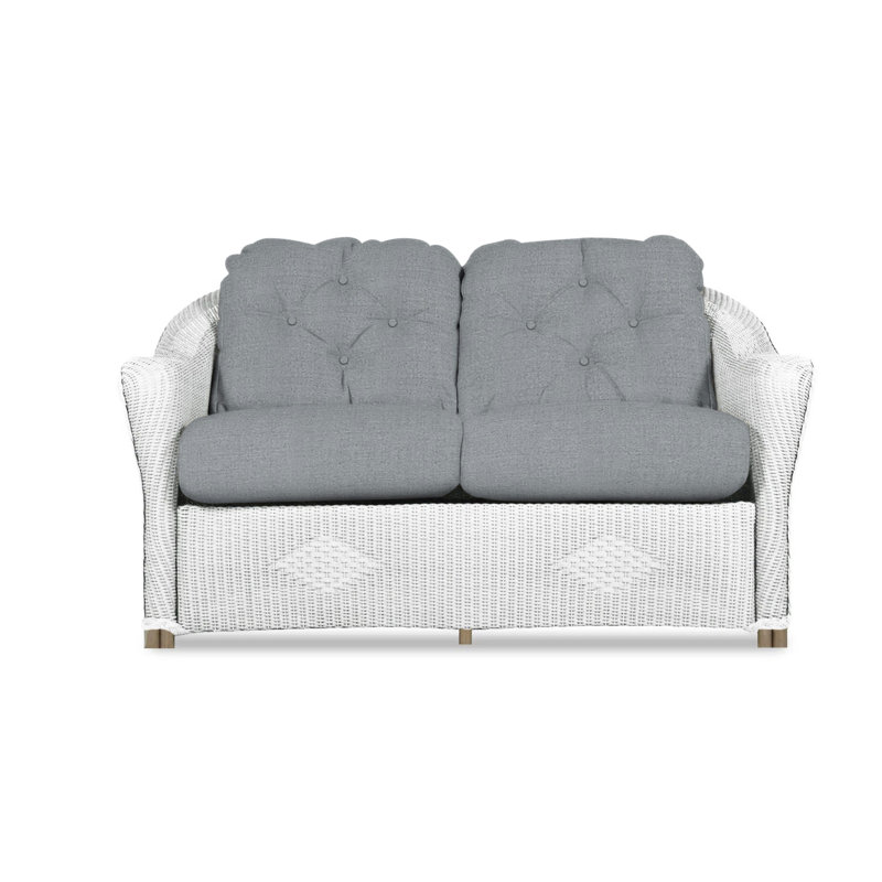 Reflections Outdoor 2 - Seat Loveseat, Sandberg Navy, Matte White
