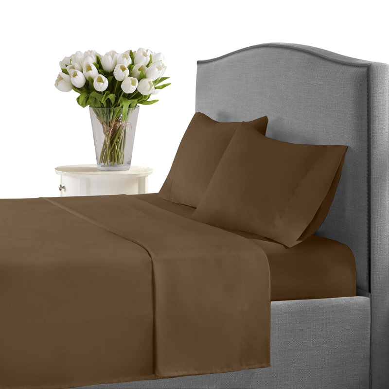 Monte Carlo Egyptian Cotton Sheet Set, Chocolate, Twin XL