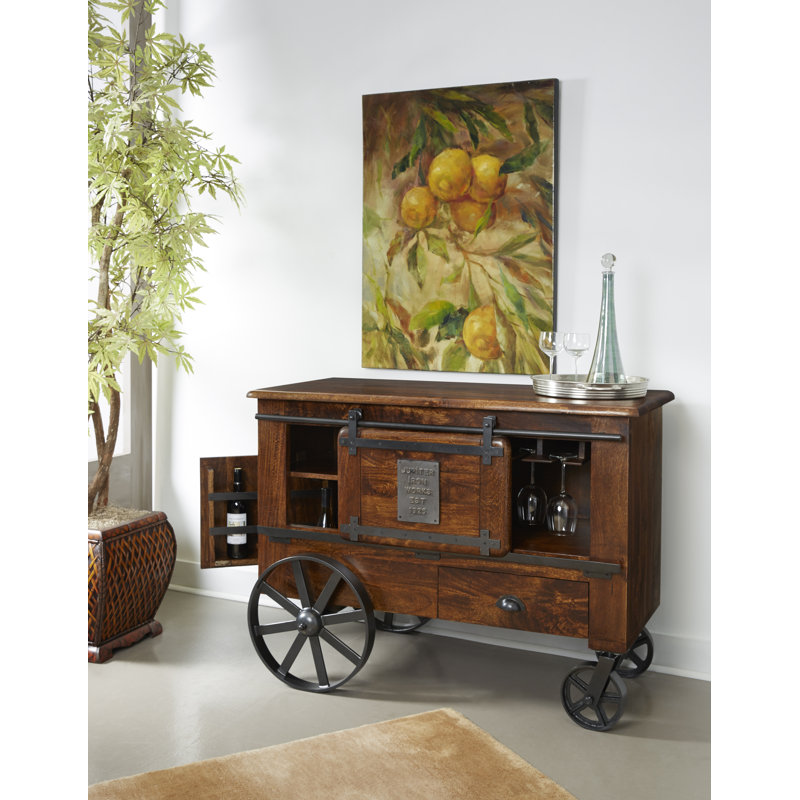 Ramer Solid Wood Bar Cart