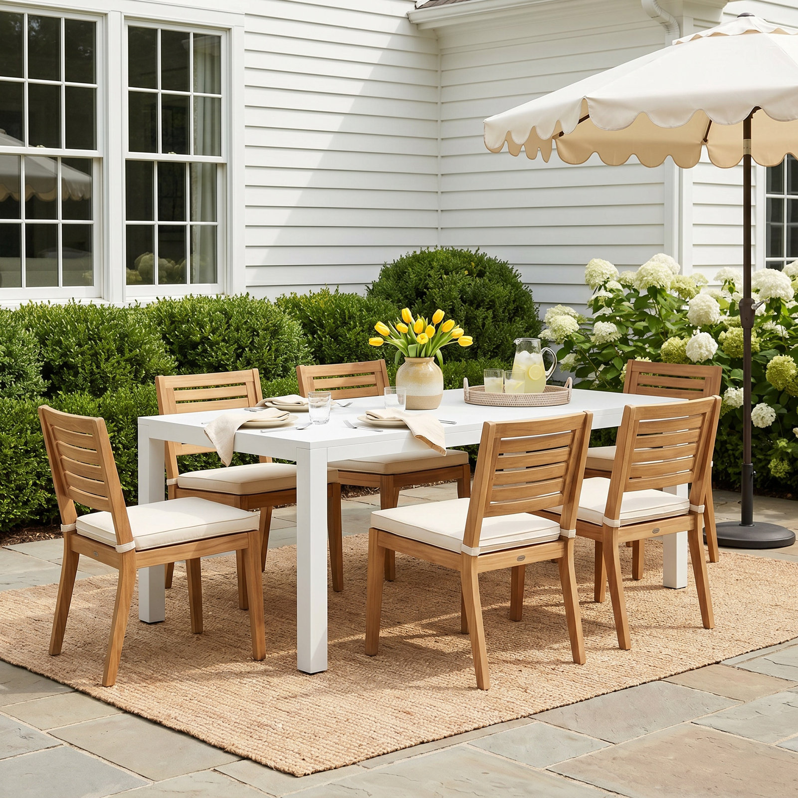 Camela 90'' Aluminum Outdoor Dining Table