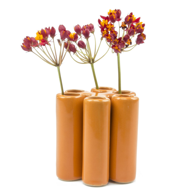 Ceramic Table Vase, Orange