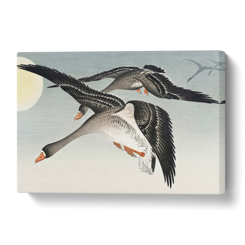 Geese in Flight by Ohara Koson - Wrapped Canvas, 35.6 cm H x 50.8 cm W