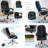 Modern-style compact solid wood executive desk set, rectangular manager desk set, includes contemporary black faux leather office chair