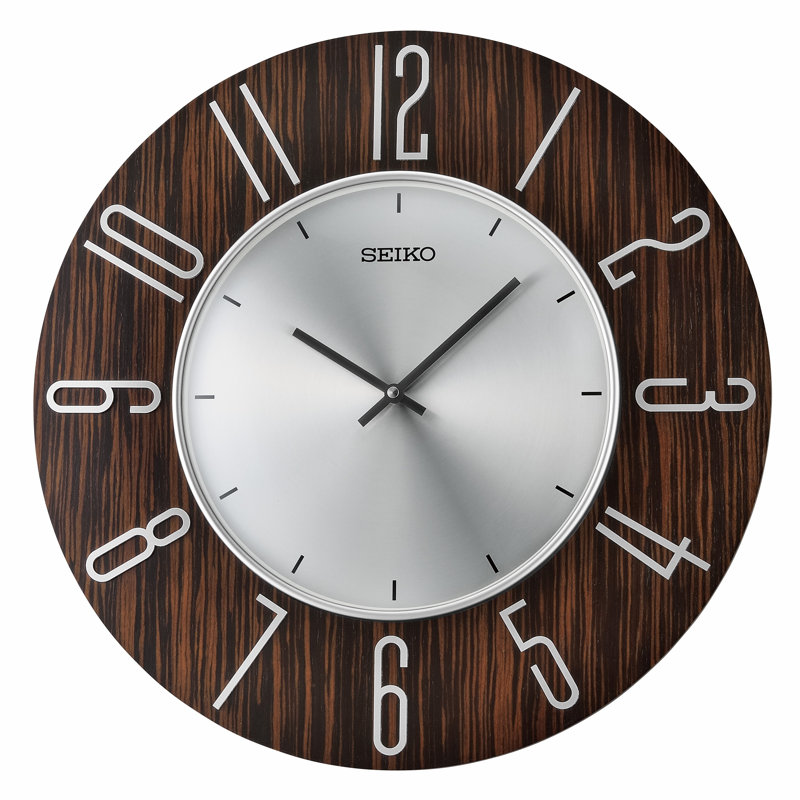 QXA800BLH Wall Clock, Brown