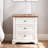 24" Farmhouse Nightstand With Charging Station With 3 Drawers Storage, Wood Side Table,End Table-1548129541