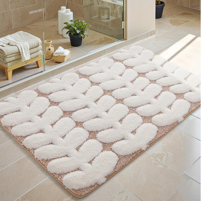 Tapis de salle de bain, L 30 po x l 17 po, Vert