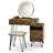 Vanity Table Stool Set with Mirror-209309846