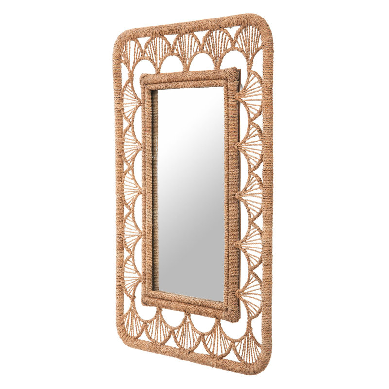 Ardil Rattan Rectangle Wall Mirror