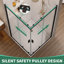 Cabine de douche d'angle 34 po x 34 po x 76 po, porte de douche coulissante double avec verre trempé 1/4 po facile à nettoyer, conception peu encombrante-109709524-120793846