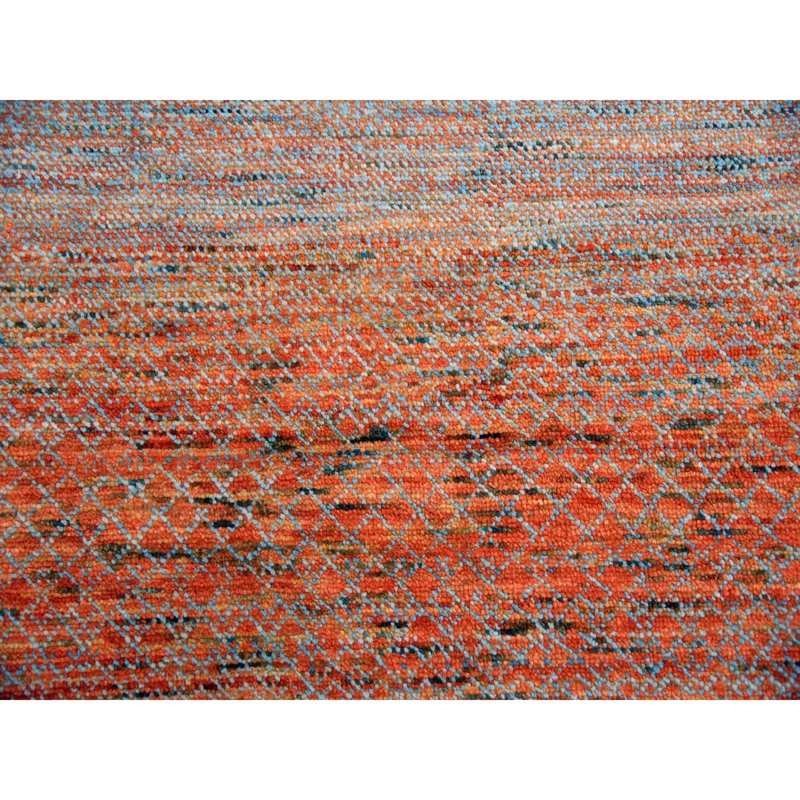 Tapis oriental 10 po x 1 po x 14 po en laine pure épaisse et moelleuse nouée à la main de la collection moderne clair-obscur 44D5572D608C432187DE8844DA6497B9
